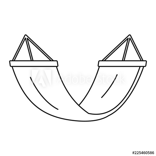 500x500 Rest Hammock Icon Outline Rest Hammock Vector Icon For Web Design