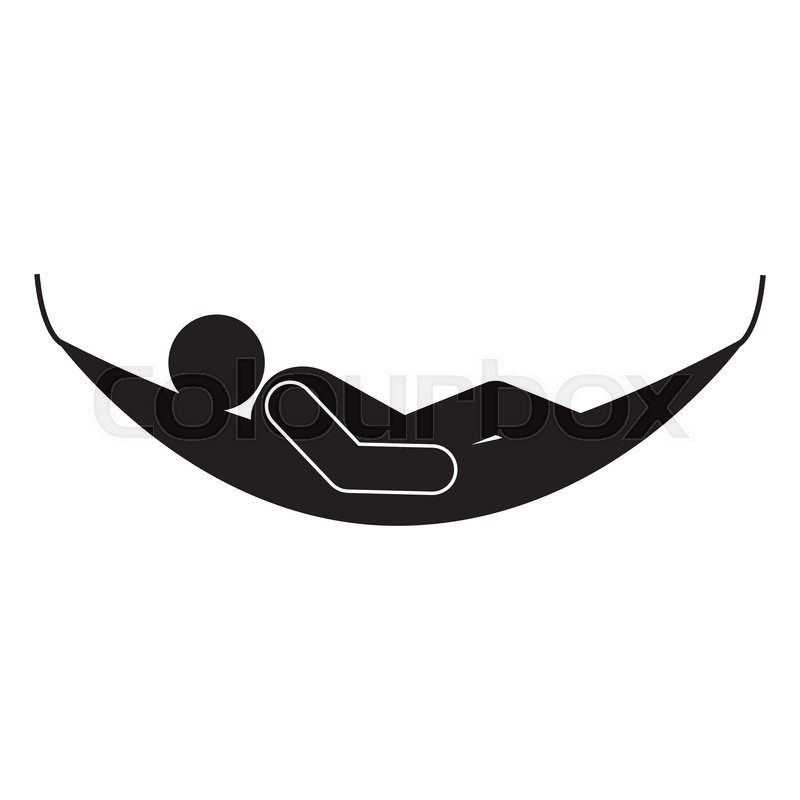 800x800 Flat Design Person Lying On Hammock Stock Vector Colourbox