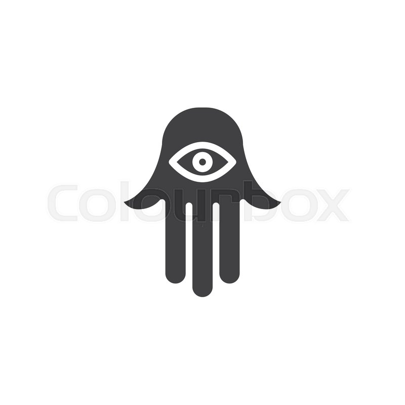 800x800 Jewish Hamsa Hand Vector Icon Filled Stock Vector Colourbox