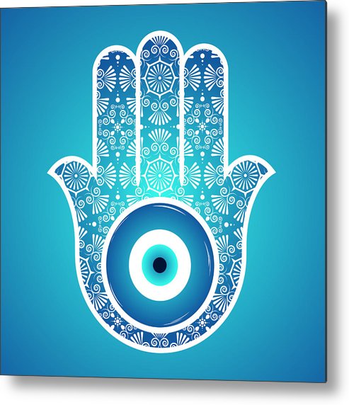 493x572 Popular Arabic And Jewish Amulet Hamsa Vector Illustration Metal