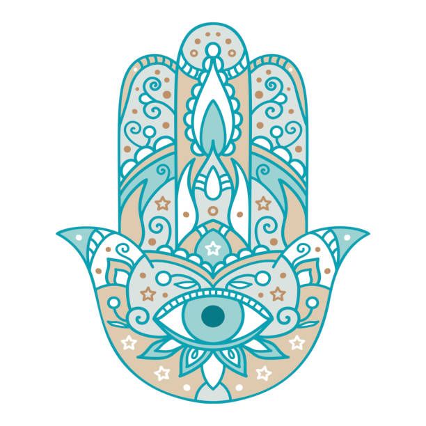 612x612 Vector Illustration Hamsa On A White Background