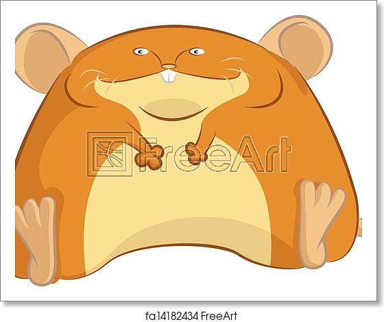 560x470 Free Art Print Of Hamster Vector Image Of Fat Cartoon Funny