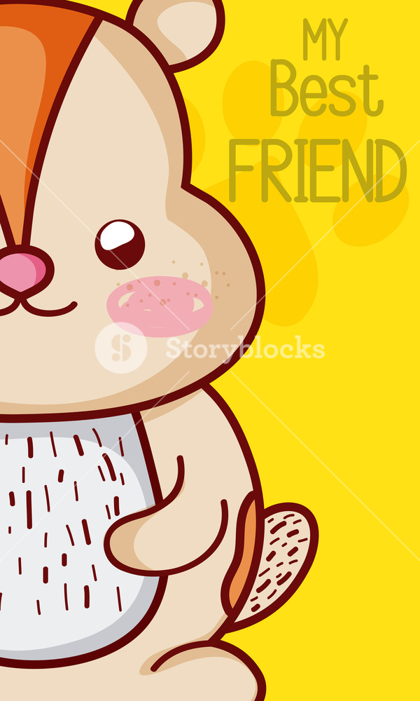 600x1000 My Best Friends Hamster Vector Illustration Graphic Design Royalty
