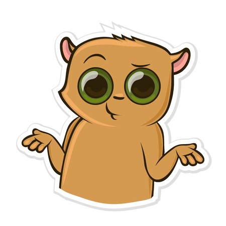 450x450 Sticker For Messenger With Funny Animal Hamster Showing Gesture