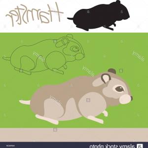300x300 Stock Photo Hamster Vector Illustration Flat Style Black