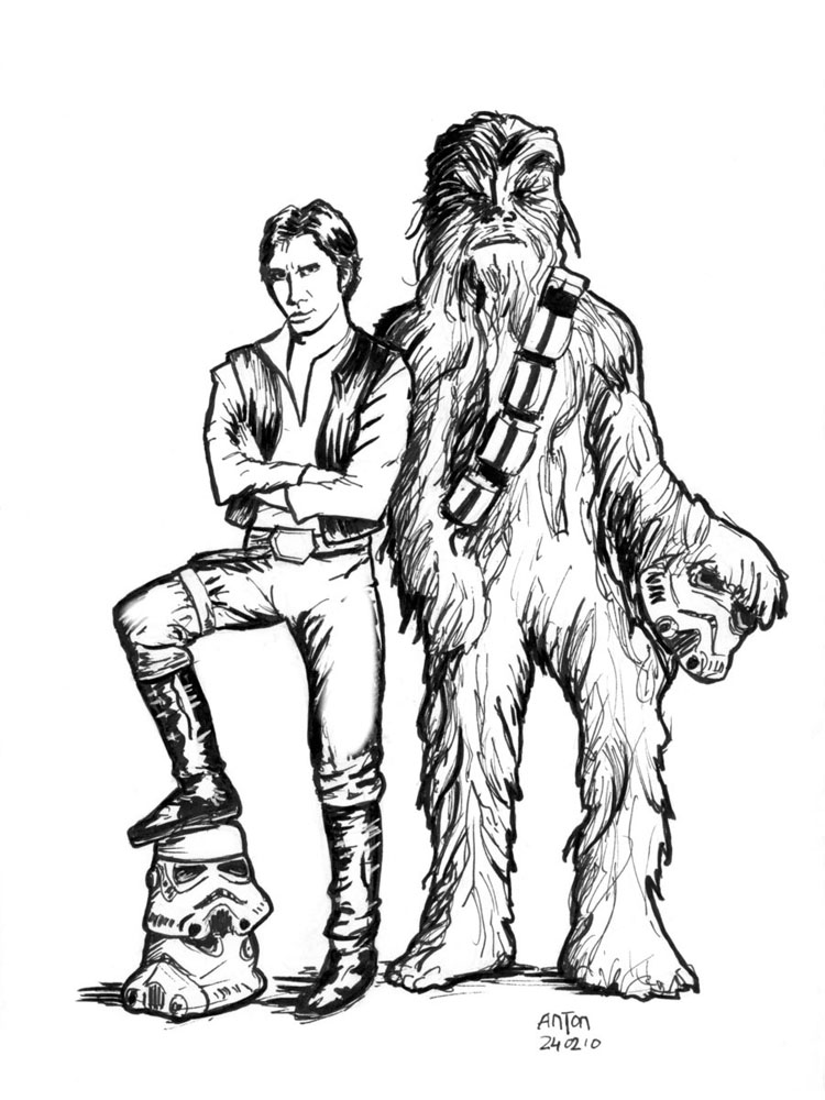 Han Solo Coloring Page 750x1000 Han Solo Coloring Page