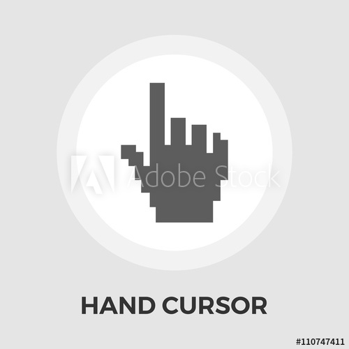 500x500 Hand Cursor Vector Flat Icon