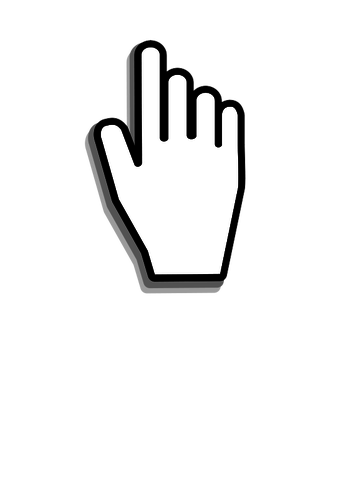 353x500 Hand Cursor Vector Illustration