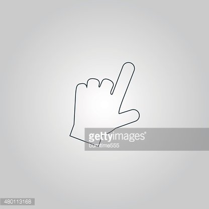 416x416 Mouse Hand Cursor Vector Illustration Premium Clipart