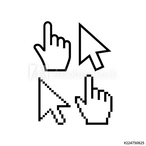 500x500 Mouse Cursor Vector Icons Hand Cursor Pointer Icon, Pixel