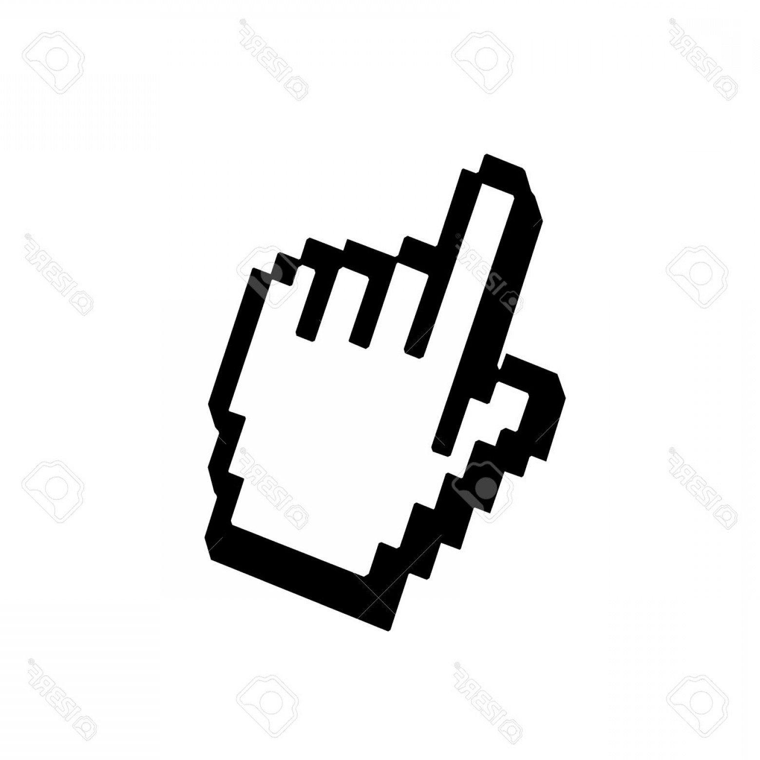 1560x1560 Photostock Vector Hand Pointer Sign Cursor Mouse Web Icon