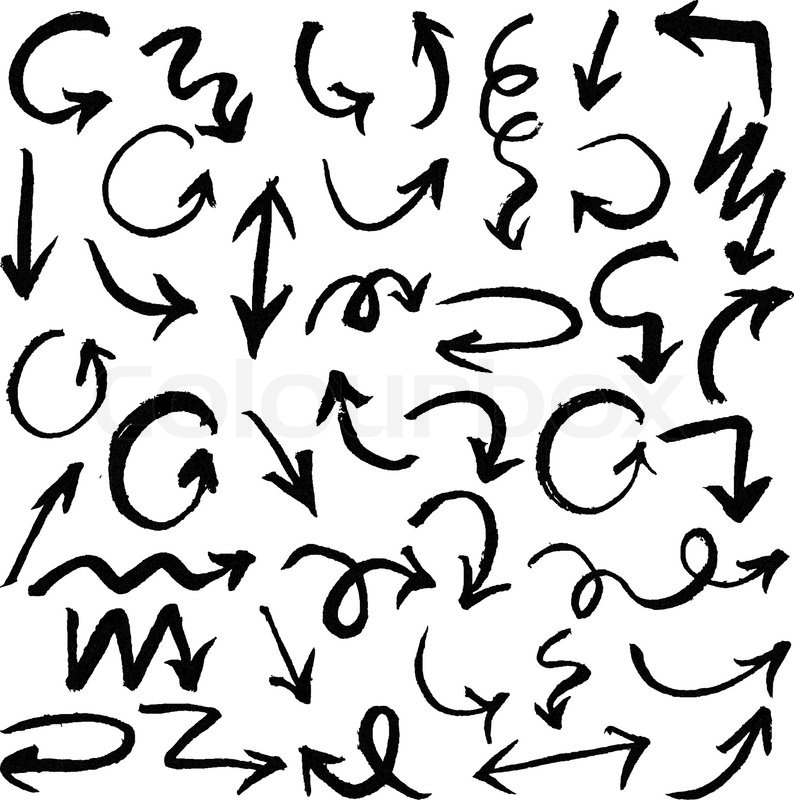 Black Hand Drawn Arrows Set, Vector Stock Vector Colourbox 794x800 Black Hand Drawn Arrows Set, Vector Stock Vector Colourbox