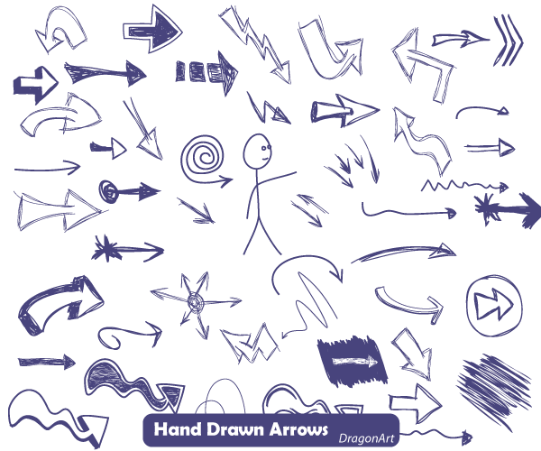 Free Vector Hand Drawn Arrows Illustrator 600x500 Free Vector Hand Drawn Arrows Illustrator