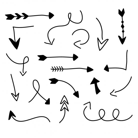 Hand Drawn Arrows Clipart 550x550 Hand Drawn Arrows Clipart