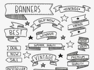 Hand Drawn Banners Free Vector Free Vectors Ui Download 310x233 Hand Drawn Banners Free Vector Free Vectors Ui Download