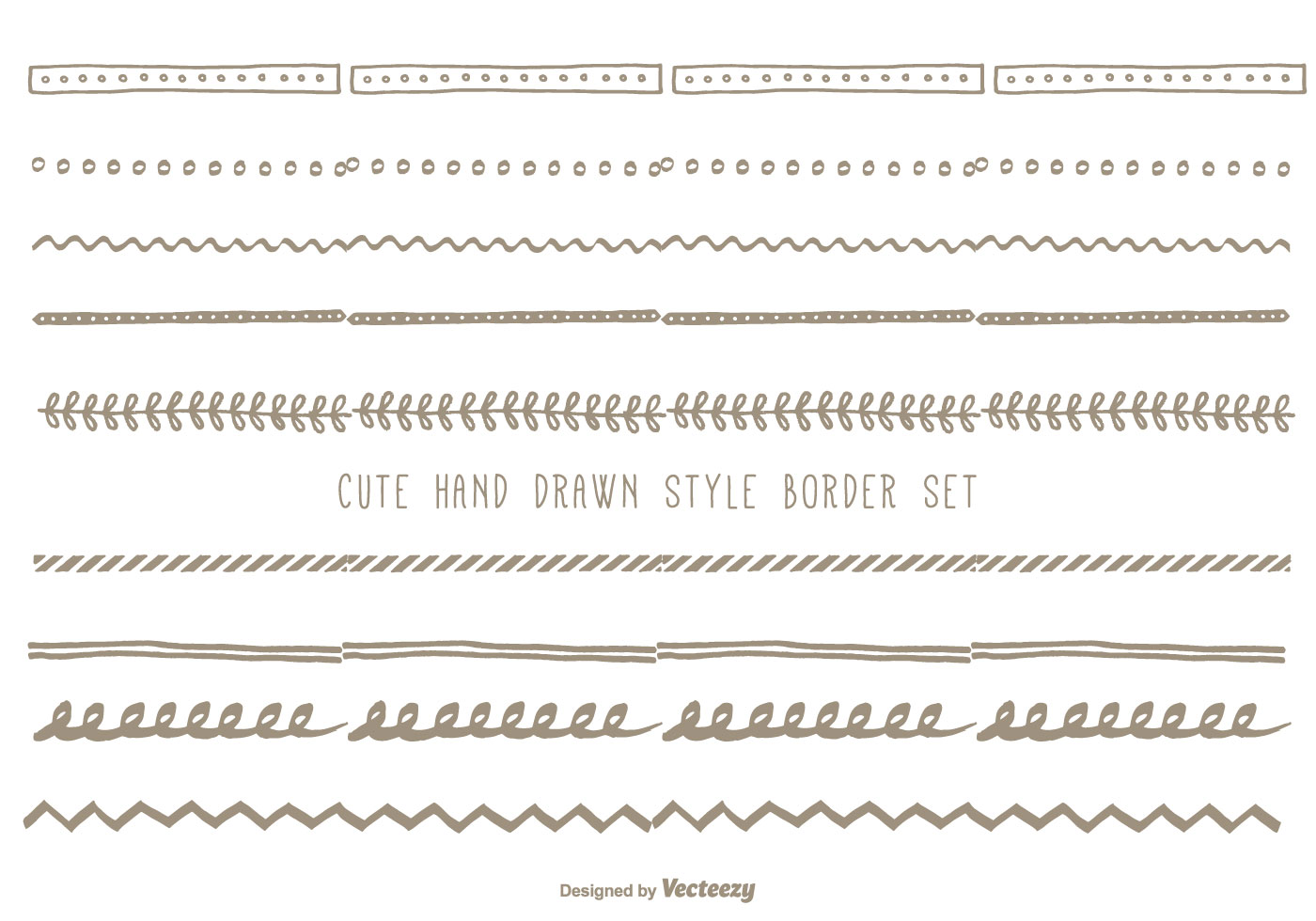1400x980 Free Vector Cute Hand Drawn Border Set