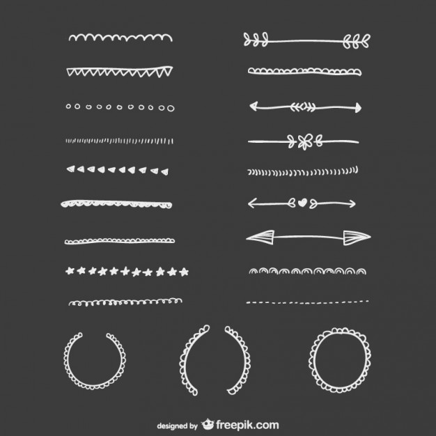 626x626 Hand Drawn Ornaments And Borders Vector Free Download