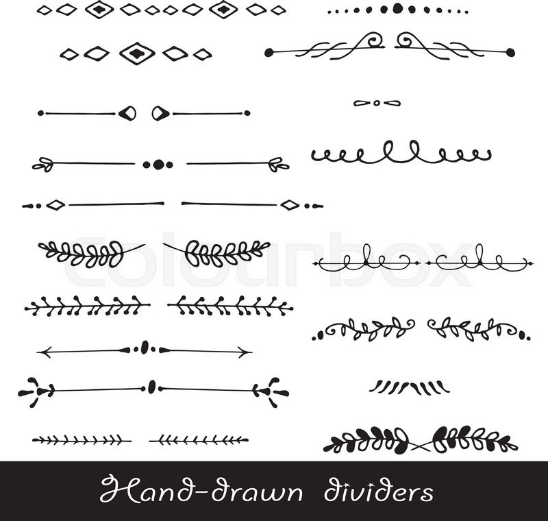 800x760 Hand Drawn Vector Line Border Set And Stock Vector Colourbox
