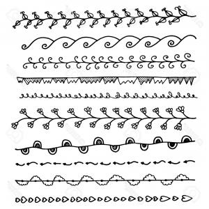 300x300 Photostock Vector Set Of Hand Drawn Borders Hand Drawn Vector
