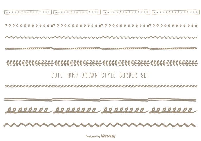 700x490 Cute Hand Drawn Border Set