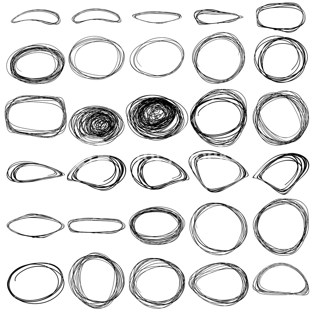 Hand Drawn Circle Sketch Doodle Frames Vector Illustration 1000x1000 Hand Drawn Circle Sketch Doodle Frames Vector Illustration