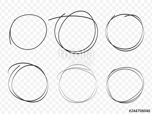 Hand Drawn Circle Line Sketch On Transparent Background Stock 500x375 Hand Drawn Circle Line Sketch On Transparent Background Stock