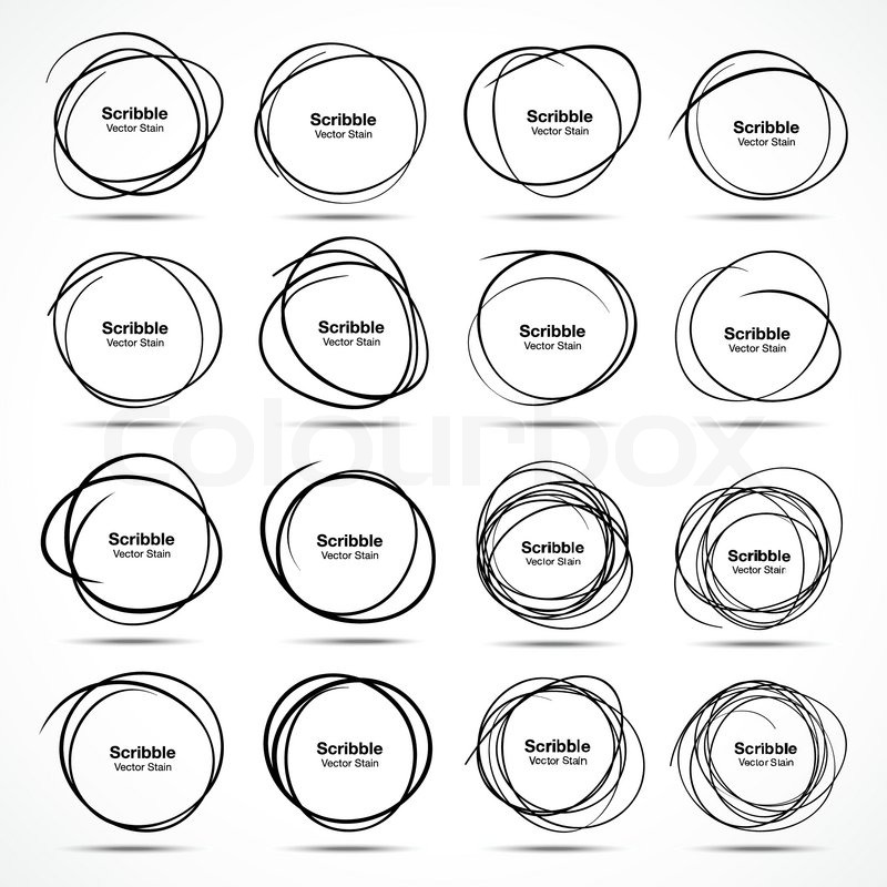 Set Of Hand Drawn Scribble Circles, Stock Vector Colourbox 800x800 Set Of Hand Drawn Scribble Circles, Stock Vector Colourbox