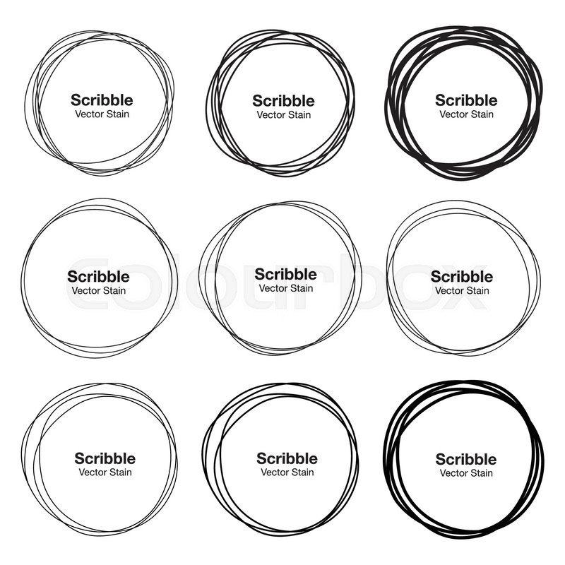 Set Of Hand Drawn Scribble Circles, Stock Vector Colourbox 800x800 Set Of Hand Drawn Scribble Circles, Stock Vector Colourbox