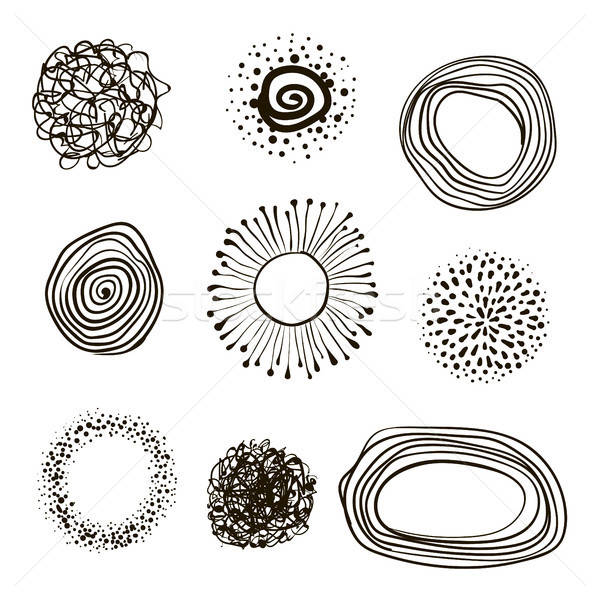 Set Of Hand Drawn Circles, Elements For Desicn, Vector Vector 600x600 Set Of Hand Drawn Circles, Elements For Desicn, Vector Vector