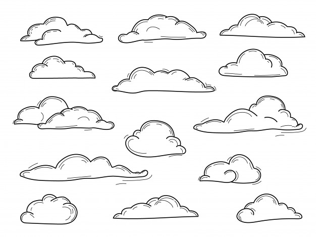 626x469 Doodle Collection Of Hand Drawn Vector Clouds Vector Set Vector