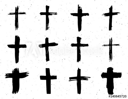 Grunge Hand Drawn Cross Symbols Set Christian Crosses, Religious 500x385 Grunge Hand Drawn Cross Symbols Set Christian Crosses, Religious