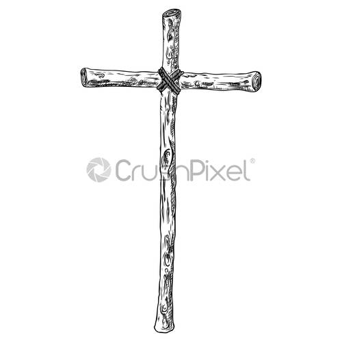 Hand Drawn Cross Christian And Catholic Cross Isolated On White 500x500 Hand Drawn Cross Christian And Catholic Cross Isolated On White