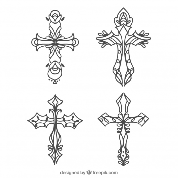 Hand Drawn Ornamental Cross Vector Free Download 626x626 Hand Drawn Ornamental Cross Vector Free Download