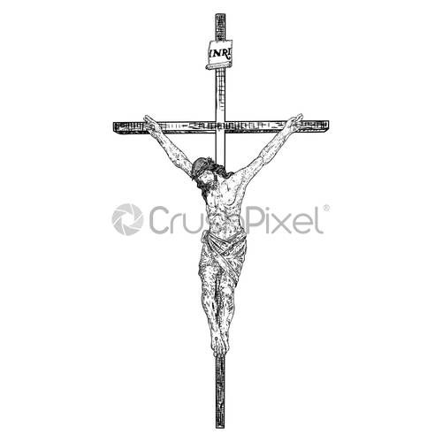 Jesus On The Cross, Son Of God Crucifixion, Hand Drawn, Stock 500x500 Jesus On The Cross, Son Of God Crucifixion, Hand Drawn, Stock