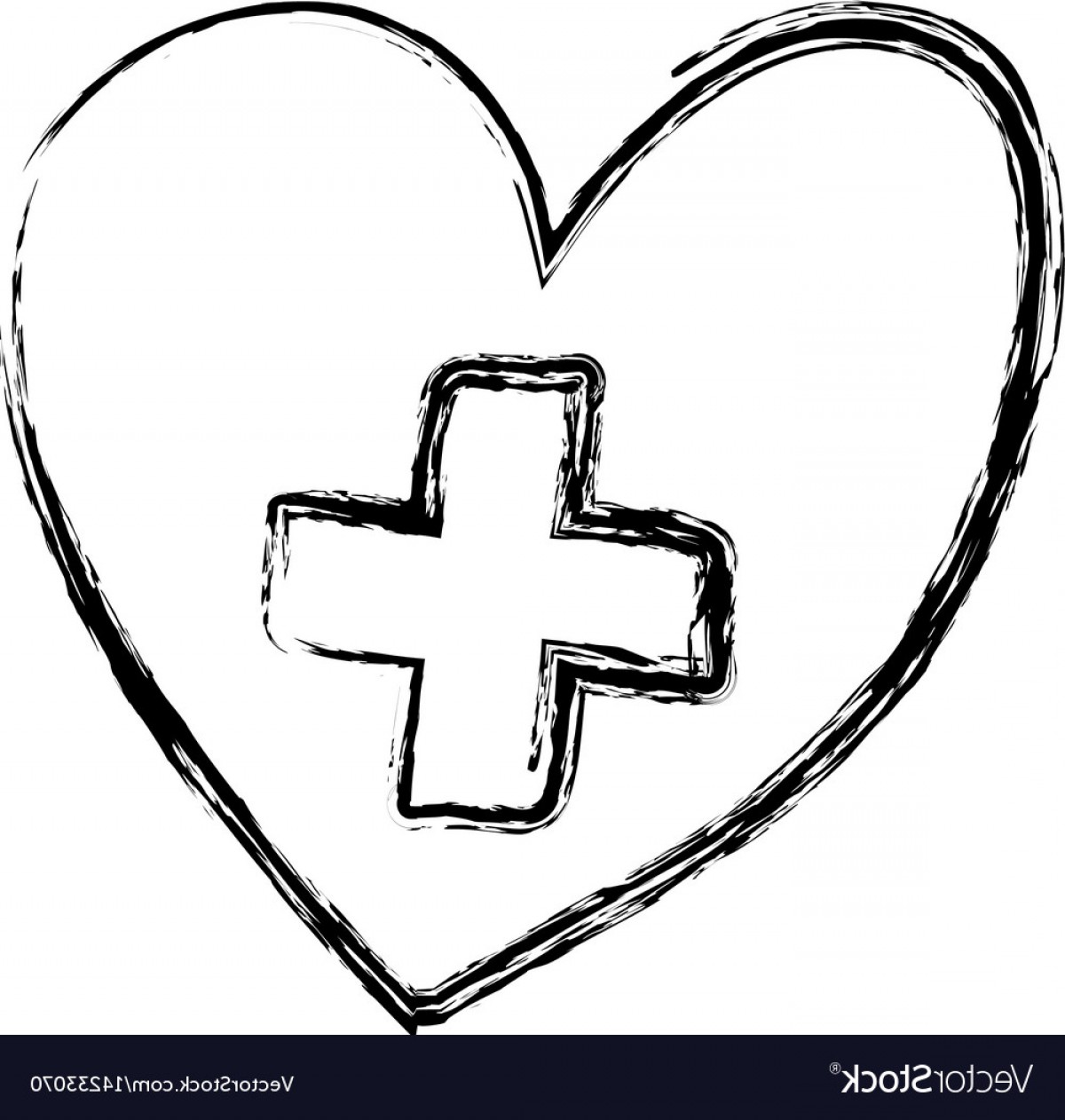 Monochrome Hand Drawn Sketch Of Heart With Cross Vector Hoodamathrun 1200x1262 Monochrome Hand Drawn Sketch Of Heart With Cross Vector Hoodamathrun