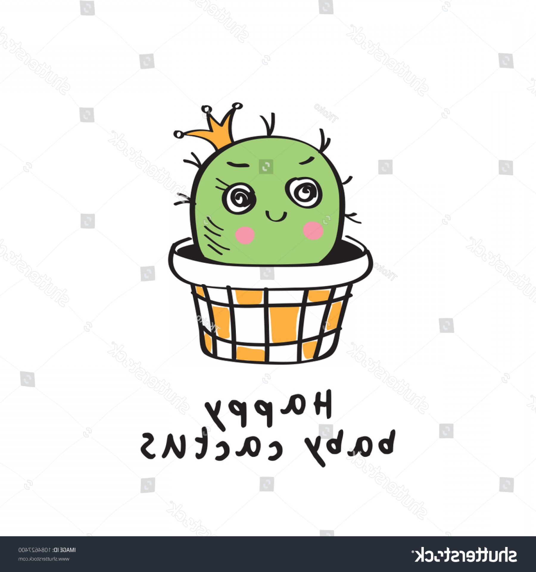 1800x1920 Hand Drawn Cute Baby Cactus Crown Catchsplace