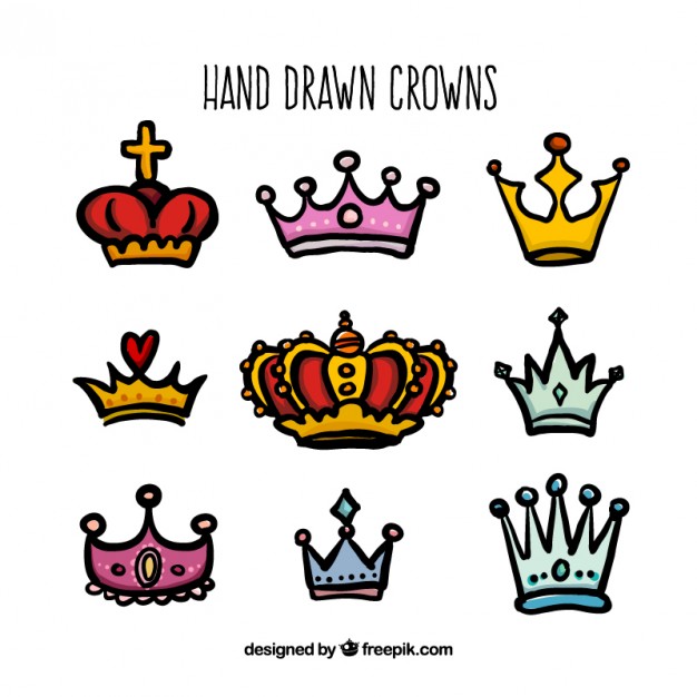 626x626 Hand Drawn Crowns Free Vectors Ui Download