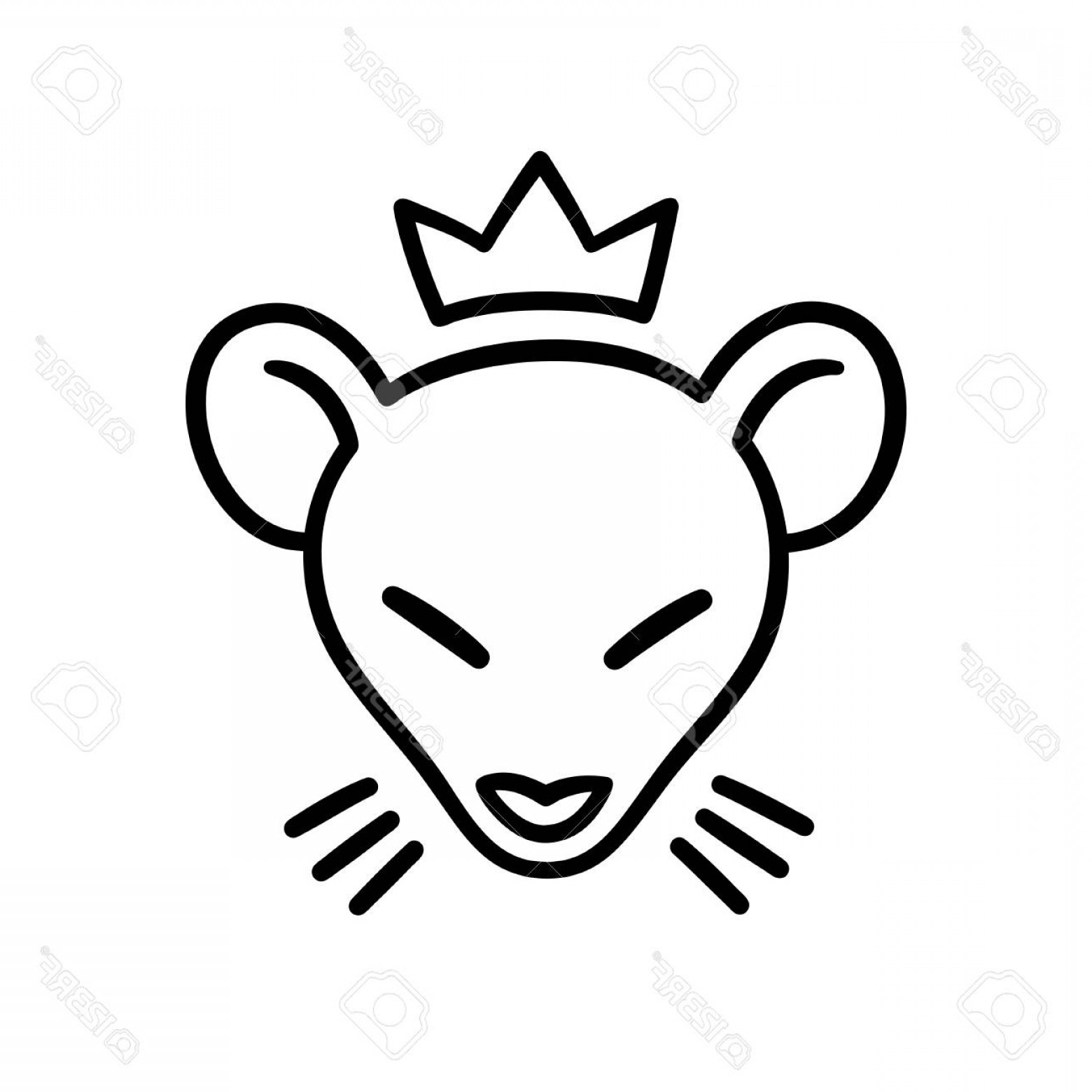 Векторная крыса с короной