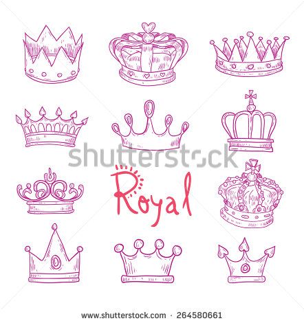 442x470 Crown, Vector Hand Drawn Vector