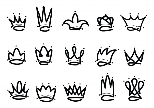 626x442 Crown Logo Hand Drawn Icon Vector Premium Download