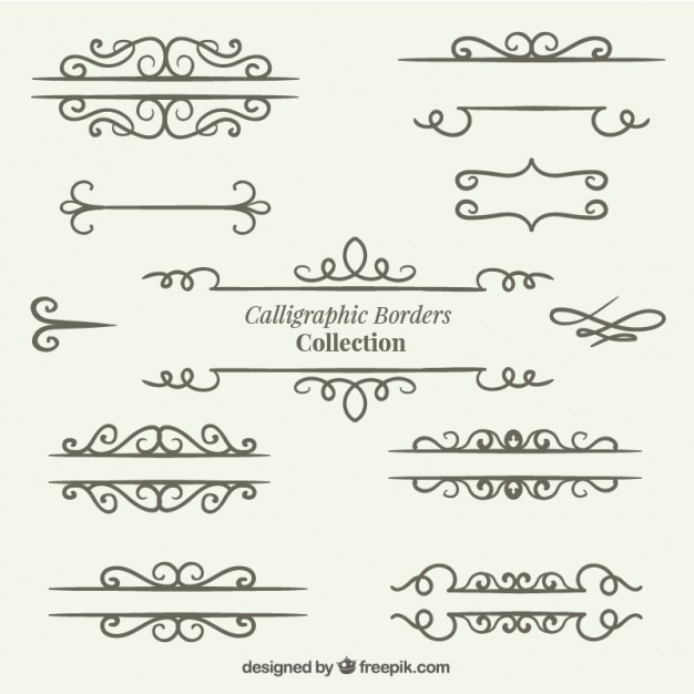 626x626 Hand Drawn Dividers Collection Vector Free Download