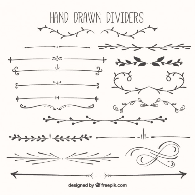 626x626 Hand Drawn Dividers Pack Vector Premium Download