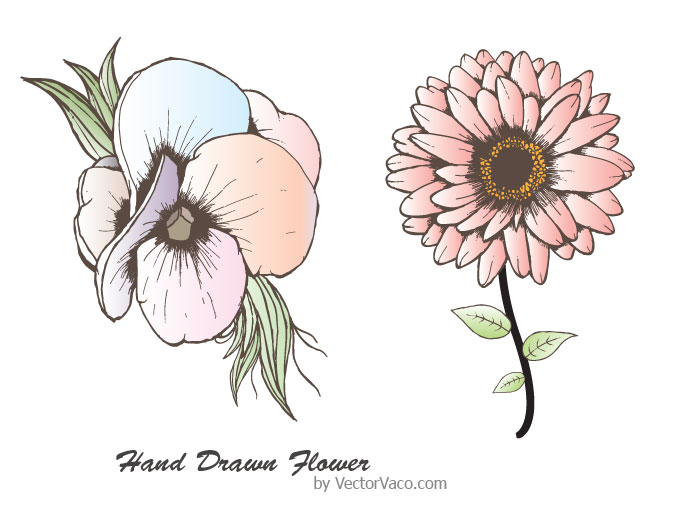 Hand Drawn Flower Free Vector Free Vectors Ui Download 680x510 Hand Drawn Flower Free Vector Free Vectors Ui Download