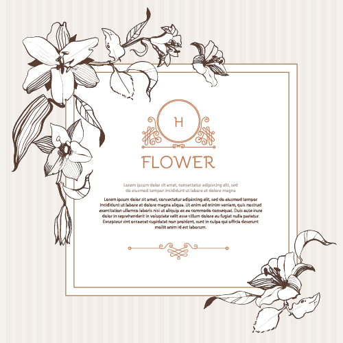Hand Drawn Flower Vintage Frame Vector Free Download 500x500 Hand Drawn Flower Vintage Frame Vector Free Download