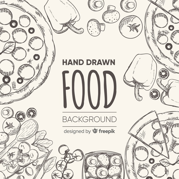 626x626 Hand Drawn Food Background Vector Free Download
