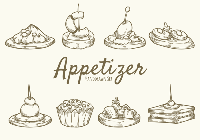 700x490 Hand Drawn Food Appetizer