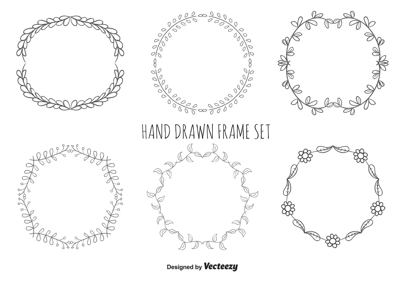Hand Drawn Frame Set 1400x980 Hand Drawn Frame Set
