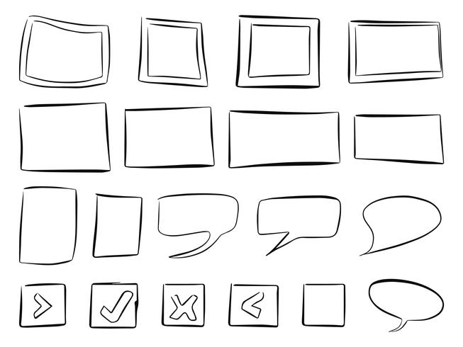 Hand Drawn Frame Vectors And Speech Bubble Vectors 653x490 Hand Drawn Frame Vectors And Speech Bubble Vectors