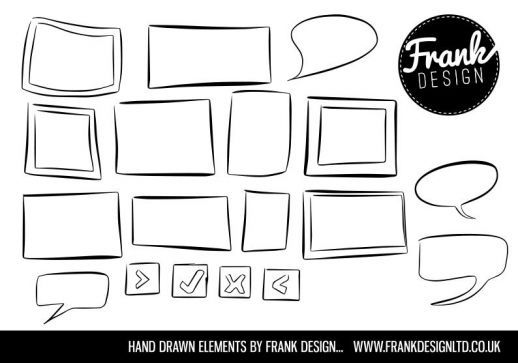 Hand Drawn Frame And Speech Bubble Vector 518x363 Hand Drawn Frame And Speech Bubble Vector