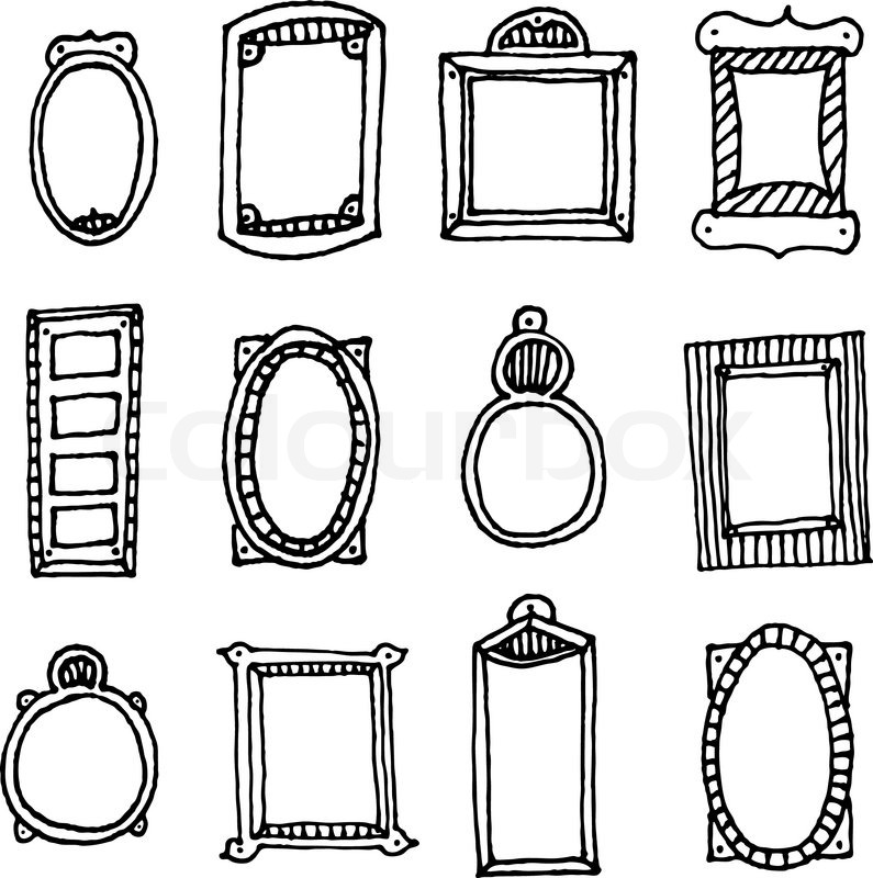 Hand Drawn Vector Frame Set Stock Vector Colourbox 795x800 Hand Drawn Vector Frame Set Stock Vector Colourbox